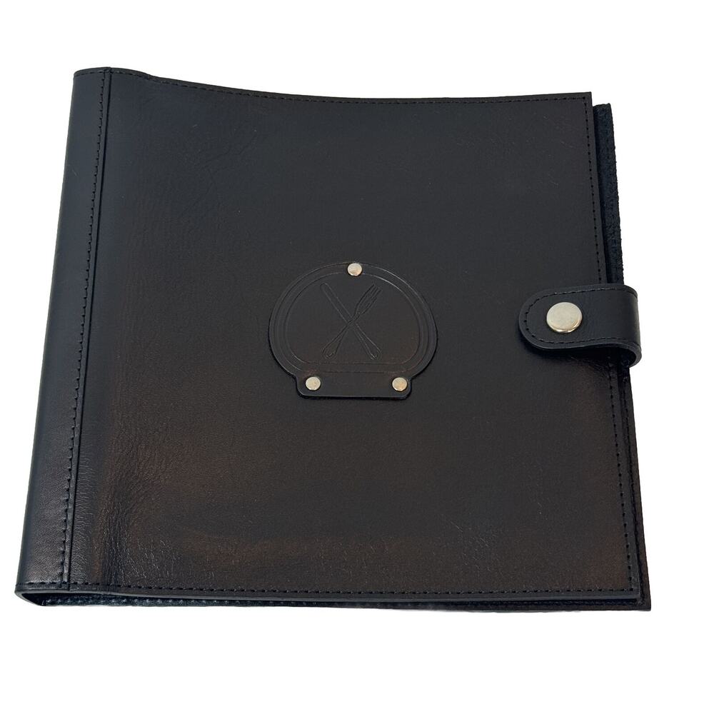 Le Cornue 1908 Document Portfolio Folder Brown Leather Recipe Menu Holder